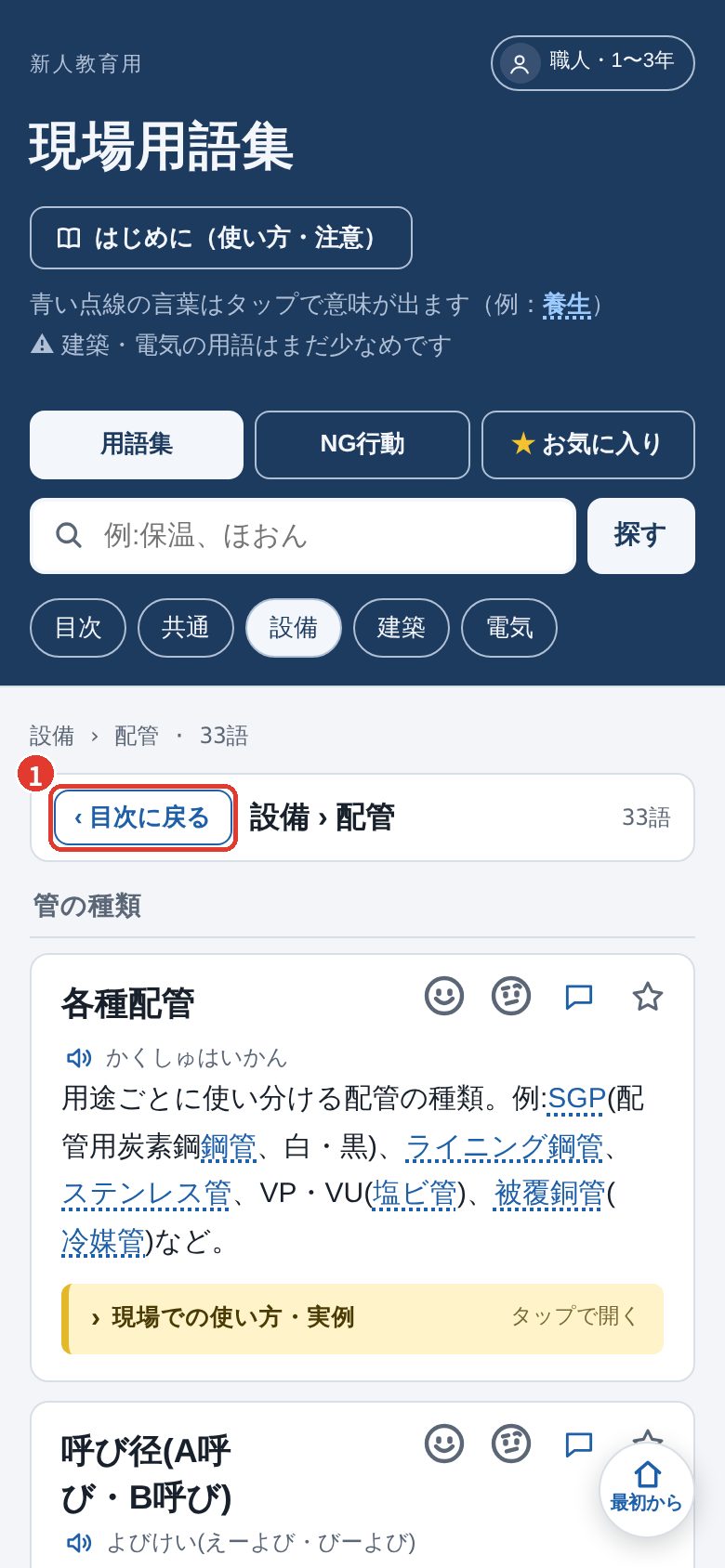 分類の中の言葉の一覧
